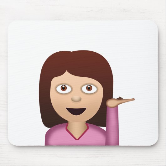 Informationsschalter Person Emoji Mousepad (Vorne)