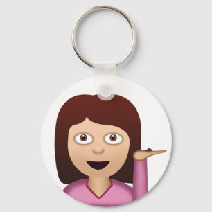 Informationsschalter Person Emoji Schlüsselanhänger
