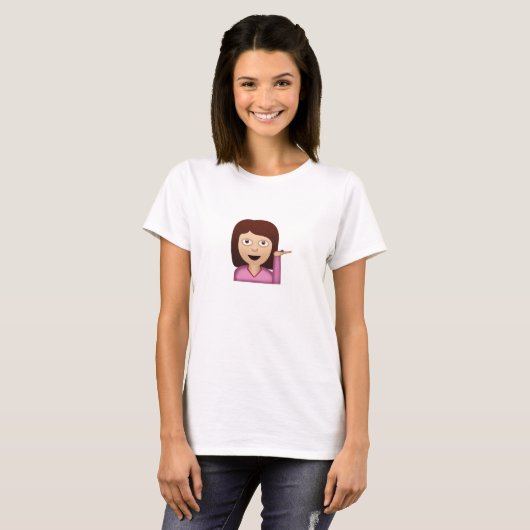 Informationsschalter Person Emoji T-Shirt (Vorne ganz)