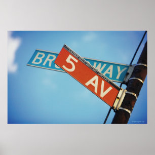 Informationsschild in New York City Poster
