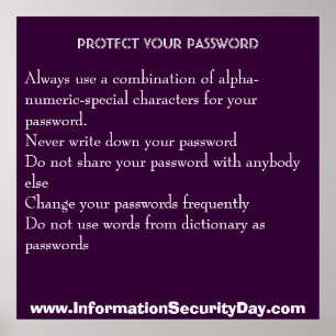 Informationssicherheit-Tagesplakat Poster