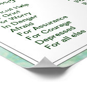 Informationsskripturen für Notfälle zur Förderung Poster (Ecke)