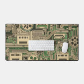 Informationsstrom - Retro-Computing Schreibtischunterlage (Tastatur & Maus)