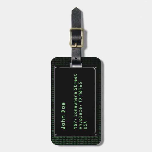 Informationsstück Gepäckanhänger (Vorderseite vertikal)