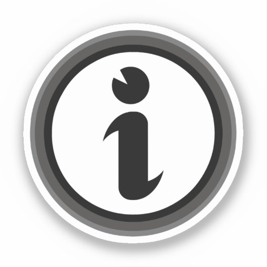 Informationssymbol Aufkleber (Vorderseite)