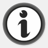 Informationssymbol Runder Aufkleber (Vorderseite)