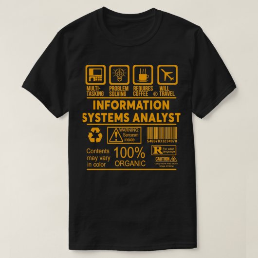 INFORMATIONSSYSTEME ANALYST NICE DESIGN 2017 4 T-Shirt (Design vorne)
