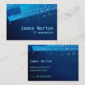 Informationstechnologie ES blaue Visitenkarte (Vorne/Hinten)