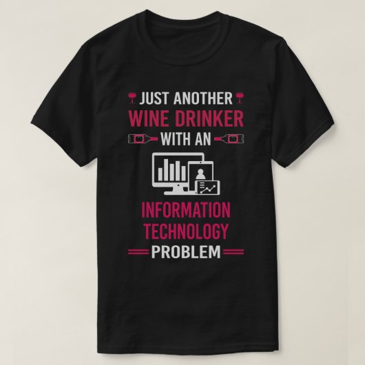 Informationstechnologie für Wein T-Shirt (Design vorne)