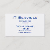 Informationstechnologie hält Visitenkarte instand (Rückseite)