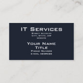 Informationstechnologie hält Visitenkarte instand (Rückseite)