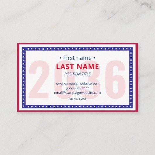 Informationsübermittlung für die zweisprachige Kam Visitenkarte (Vorderseite)