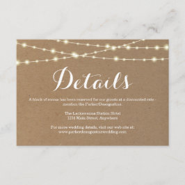 Informationsverschlusskarte | Rustikalkraft Begleitkarte