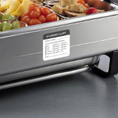 Informationswarnung zur Minimalistischen Lebensmit Quadratischer Aufkleber