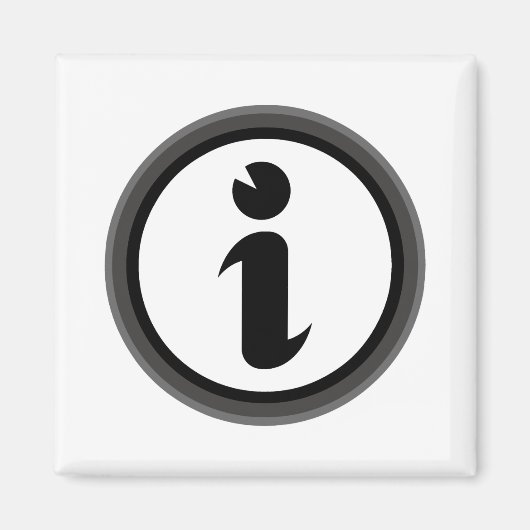 Informationszeichen Magnet (Vorne)