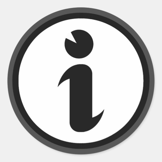 Informationszeichen Runder Aufkleber (Vorderseite)