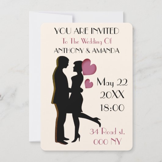 Informell lässig einzigartig und originell einladung (Vorderseite)