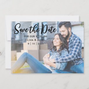 Informelle flache Save-the-Date-Karte Save The Date