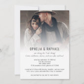 Informelle Foto-Overlay QR-Code-Spaß Hochzeit Einladung (Vorderseite)