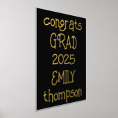 Informelle Glückwunsch Grad Name 2025 Schwarz Foliendrucke (Ablage )