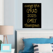 Informelle Glückwunsch Grad Name 2025 Schwarz Foliendrucke (In Situ (Schlafzimmer))