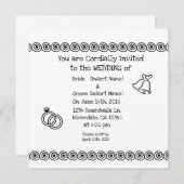 Informelle Hochzeit Einladung (Vorne/Hinten)