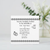 Informelle Hochzeit Einladung (Stehend Vorderseite)