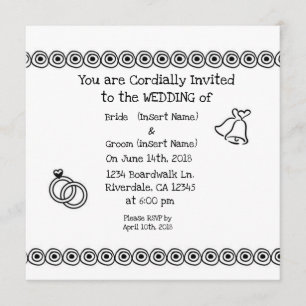 Informelle Hochzeit Einladung