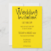 Informelle Hochzeit Moderne Typografie Sunshine ge Einladung (Vorderseite)