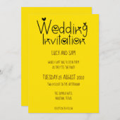 Informelle Hochzeit Moderne Typografie Sunshine ge Einladung (Vorne/Hinten)