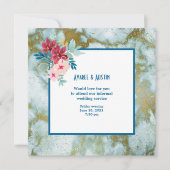 Informelle Hochzeitssaison - Blume zur Einladung (Vorderseite)