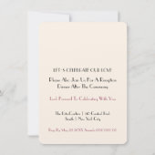 Informelle lässige Einladung (Rückseite)