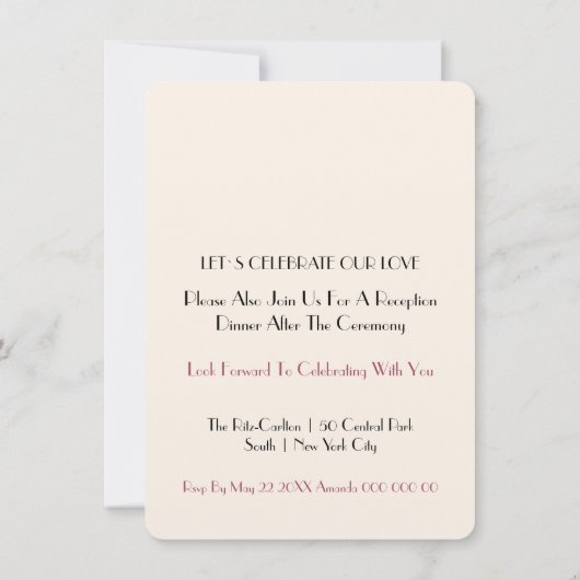 Informelle lässige Einladung (Rückseite)