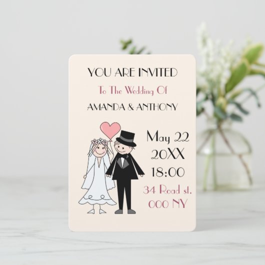 Informelle lässige Einladung (Stehend Vorderseite)