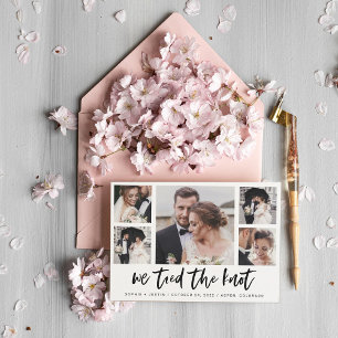 Informelle mehrfache Foto-Hochzeitsanzeige in Schr Einladung