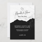 Informelle Minimalistische Schwarzweiß, Website Qr Save The Date (Vorderseite)