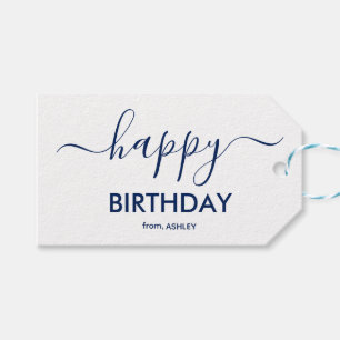 Informelle Schriftart Froher Geburtstag Geschenkanhänger