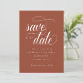 Informelle Schrifttypografie Save The Date (Stehend Vorderseite)