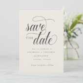 Informelle Schrifttypografie Save The Date (Stehend Vorderseite)