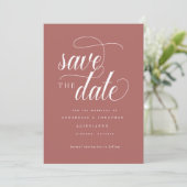 Informelle Schrifttypografie Save The Date (Stehend Vorderseite)