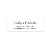Informelle Script-Hochzeit-Rücksendeadresse Gummistempel (Prägung)