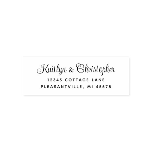 Informelle Script-Hochzeit-Rücksendeadresse Permastempel (Design)