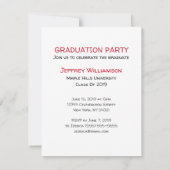 Informeller Cartoon Abschluss Einladung (Rückseite)