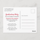 Informeller Cartoon Abschluss Einladung Postkarte (Rückseite)