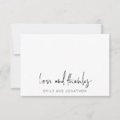 Informeller Skriptname 5 Fotos Hochzeit Liebe Dank Mitteilungskarte (Vorderseite)