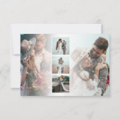 Informeller Skriptname 5 Fotos Hochzeit Liebe Dank Mitteilungskarte (Rückseite)