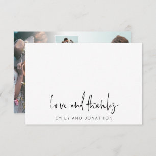 Informeller Skriptname 5 Fotos Hochzeit Liebe Dank Mitteilungskarte