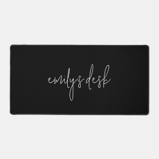 Informeller Skriptname Schlicht Black Schreibtischunterlage (Vorderseite)