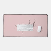 Informeller Skriptname Schlicht Blush Pink Schreibtischunterlage (Tastatur & Maus)