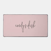 Informeller Skriptname Schlicht Blush Pink Schreibtischunterlage (Vorderseite)